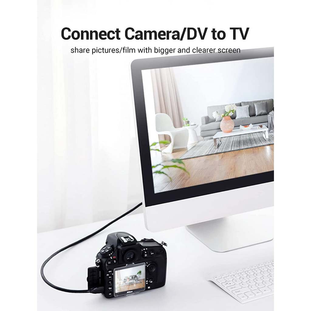 Vention - Cabo Mini HDMI para HDMI 2.0 – 4K@60Hz HDR, 18Gbps, 3D, ARC — imagem 2 de 2
