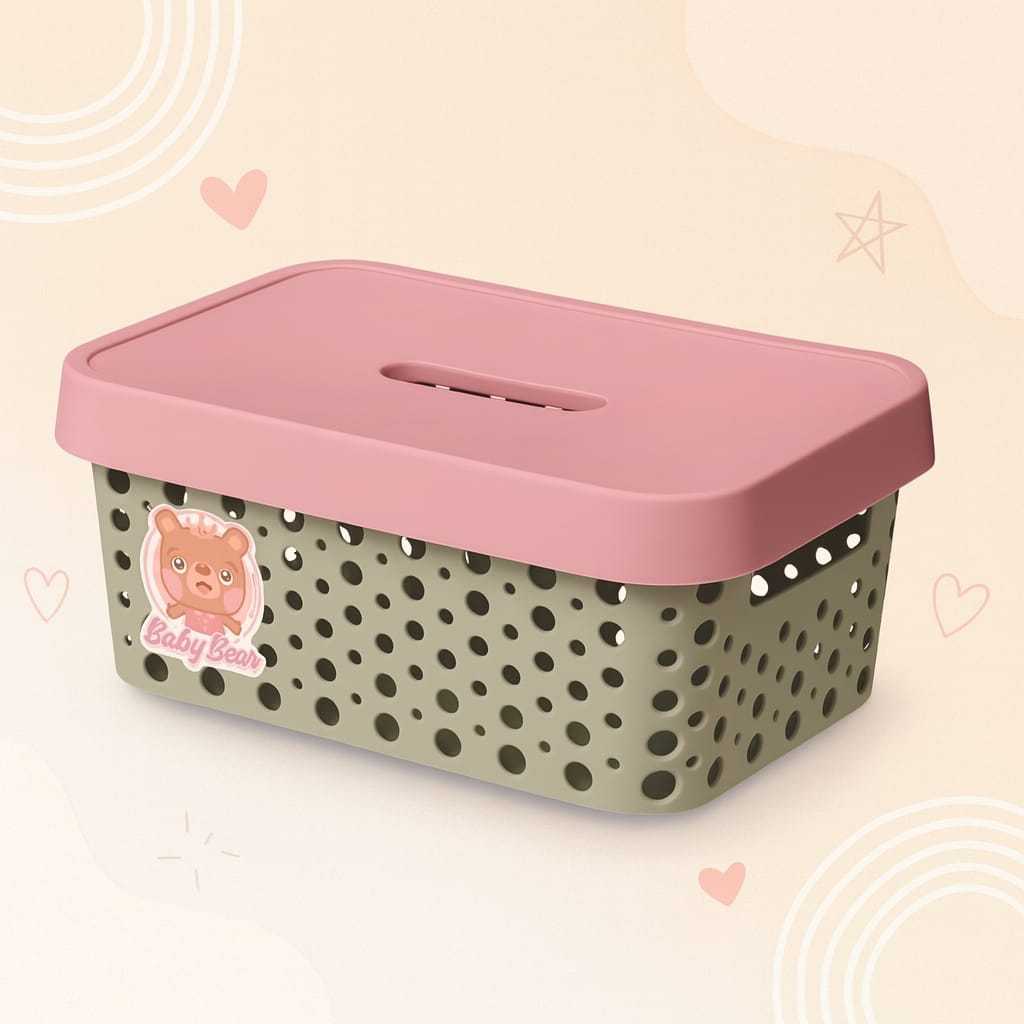 Cesto Organizador Quarto Bebê infantil linha Baby Usual Utilidades Caixa Organizadora