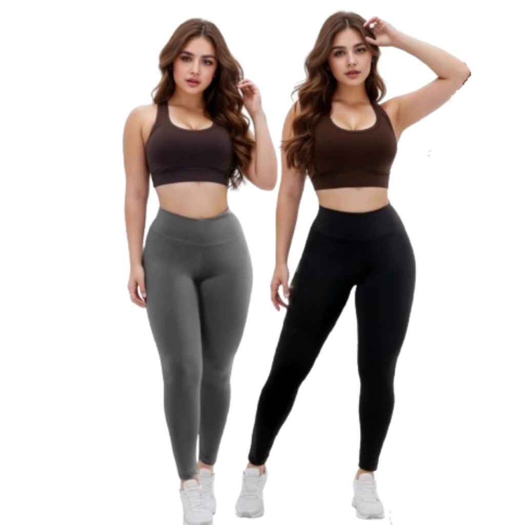 Calça Legging Suplex Feminina Lisa Academia Empina Bumbum Fitness