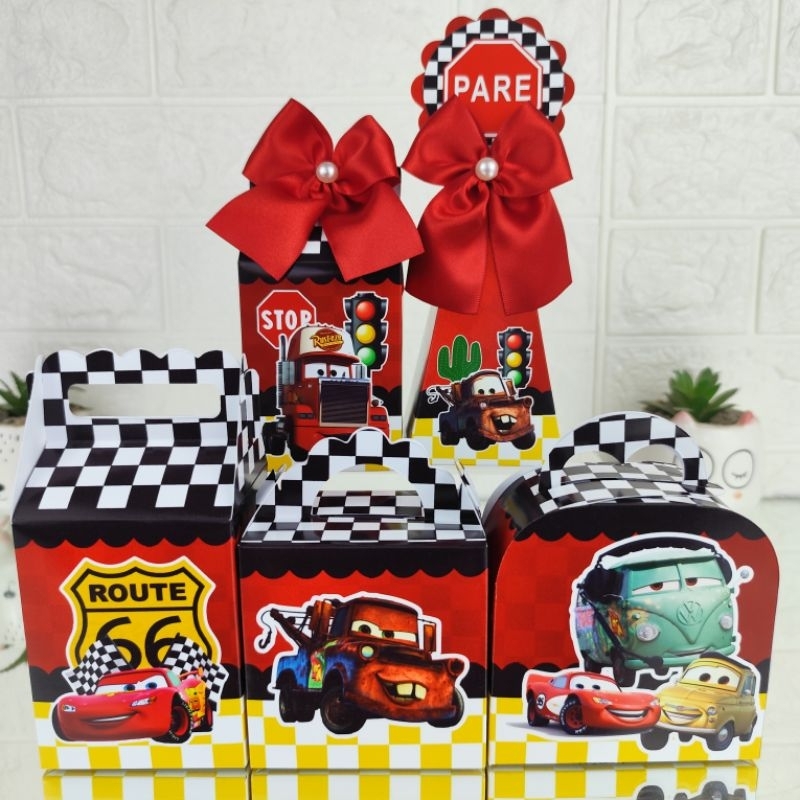 Kit Caixinhas Relâmpago Mcqueen/Carros - Lembrancinhas Personalizadas | Mimos | Kit Festa |Personalizados(PEGUE E MONTE) em Oferta na Shopee