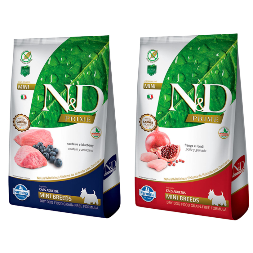 N&D Prime - Adultos e Filhotes Mini - SABORES