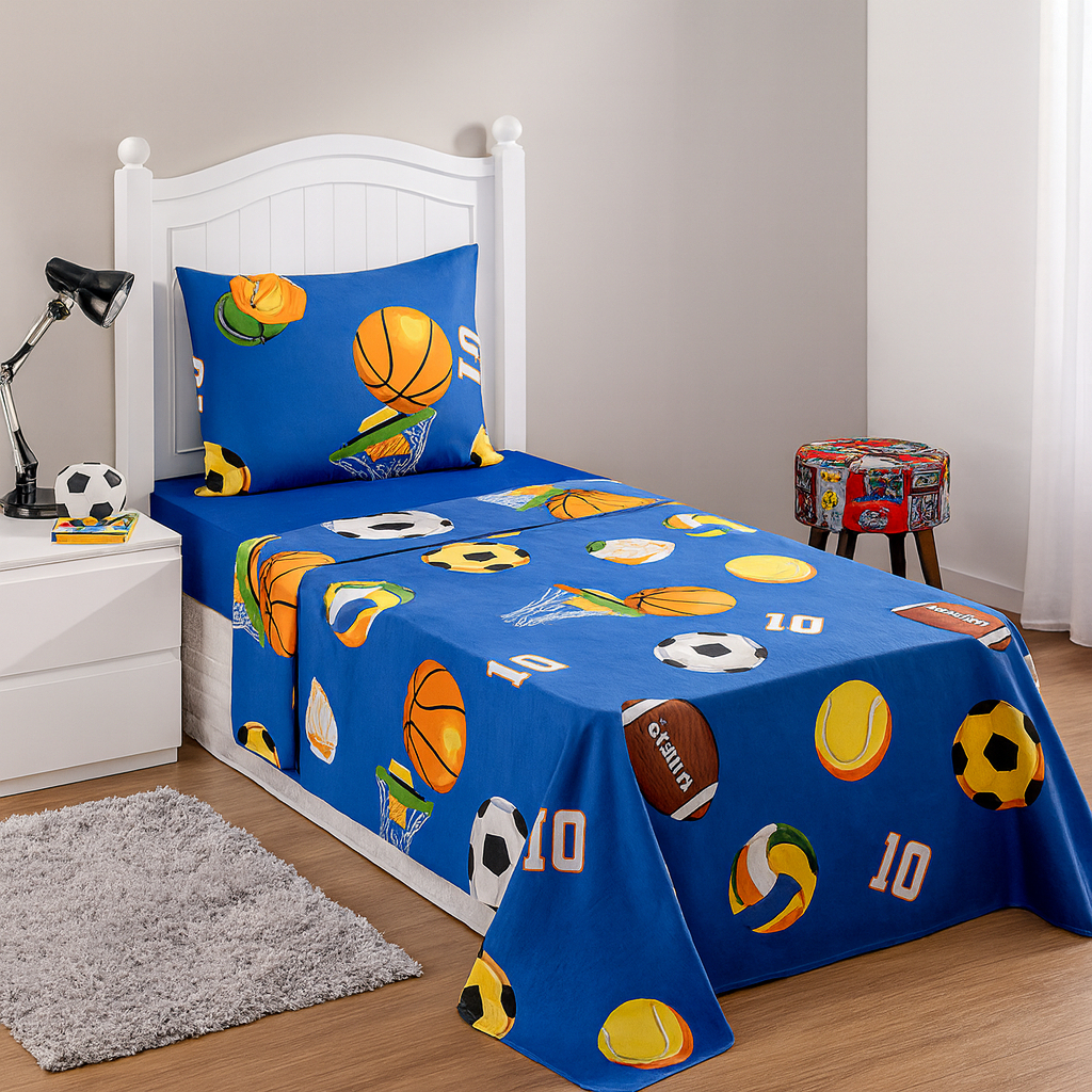 JOGO DE CAMA LENÇOL SOLTEIRO INFANTIL 3 PECAS MENINO QUARTO ROUPA DE CAMA DECORAÇÃO ESTAMPADO