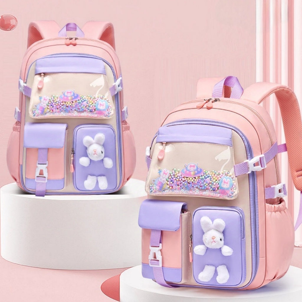 Mochila infantil multifuncional, grande capacidade, à prova d'água, adequada para estudantes/escola, estilo leve 5105 em Oferta na Shopee