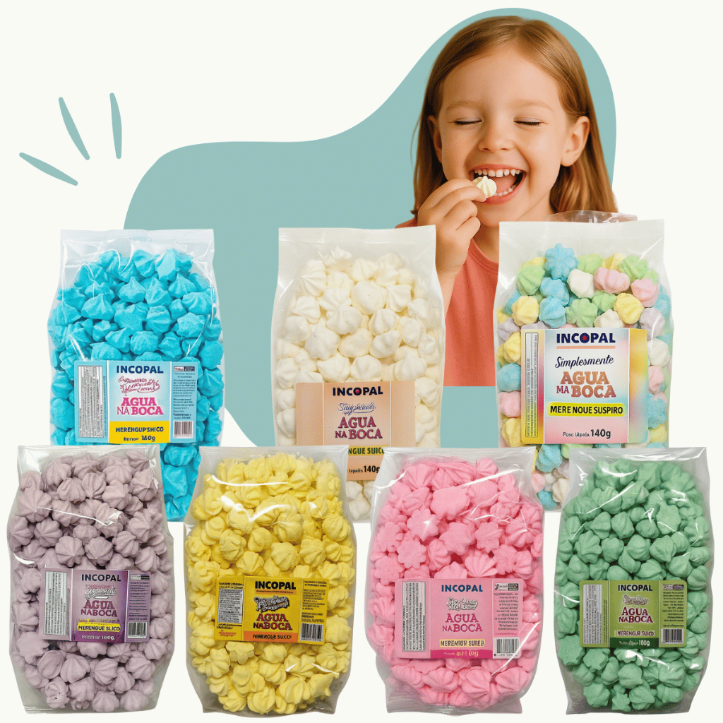 400 Mini Suspiro p/ Lembrancinha - 2 Pacotes  de 140g em Oferta na Shopee