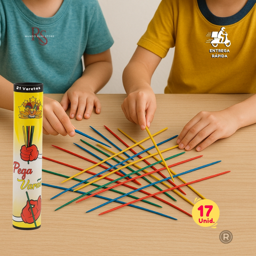 17 Pega Vareta 21 Varetas Coloridos Festa Junina Prendas Dias das Crianças Quermesse Envio Imediato