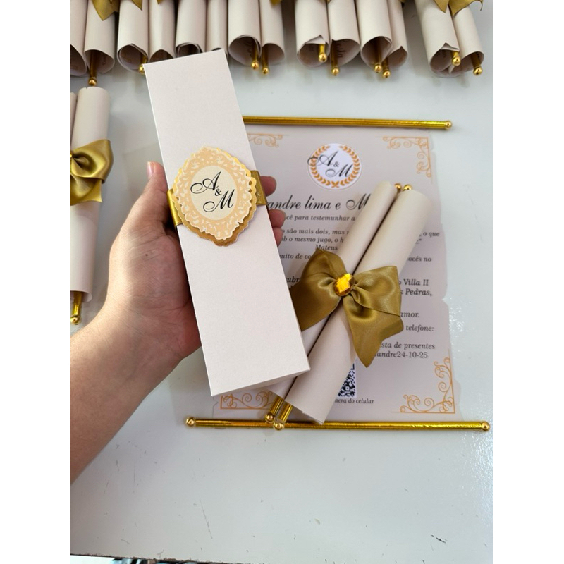 Convite Pergaminho Com Caixa  📜/para aniversário 15 anos/ 1 aninho/ festa realeza/ convite personalizado - convite perso