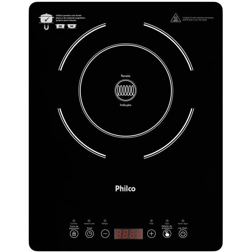 Cooktop De Indução Portátil Philco PCT10A Voltagem Conforme Variações.