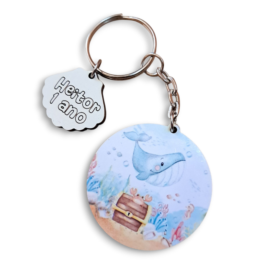 Chaveiro Fundo Do Mar Com Pingentes Personalizados Lembrancinhas