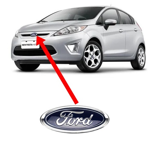 Emblema Logo Da Grade Dianteira Ford New Fiesta 2010 2011 2012 2013