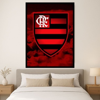 Quadro 1 Peça Flamengo Clube Carioca MDF Vinil Arte Decorativa Luxo Premium em Oferta na Shopee