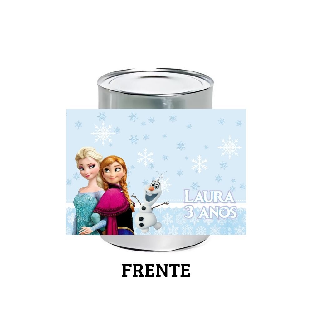 Rótulo Adesivo Personalizado Frozen Para Lata de Leite 400g ou 800g