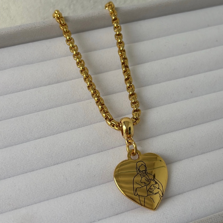 Colar Personalizado Jesus Bom pastor colar religioso Folheado a Ouro