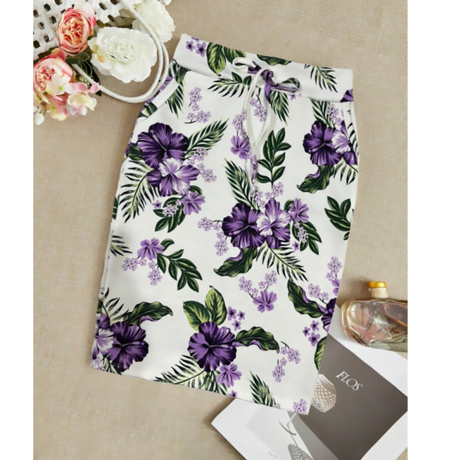 Saia Secretária  com bolsos Lindas Moda Evangélica Estampadas em Oferta na Shopee