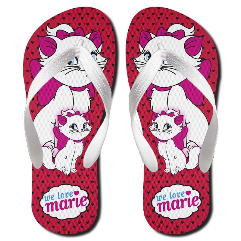Chinelo Gata Marie Disney Feminino e Infantil Todas Numerações Várias Estampas