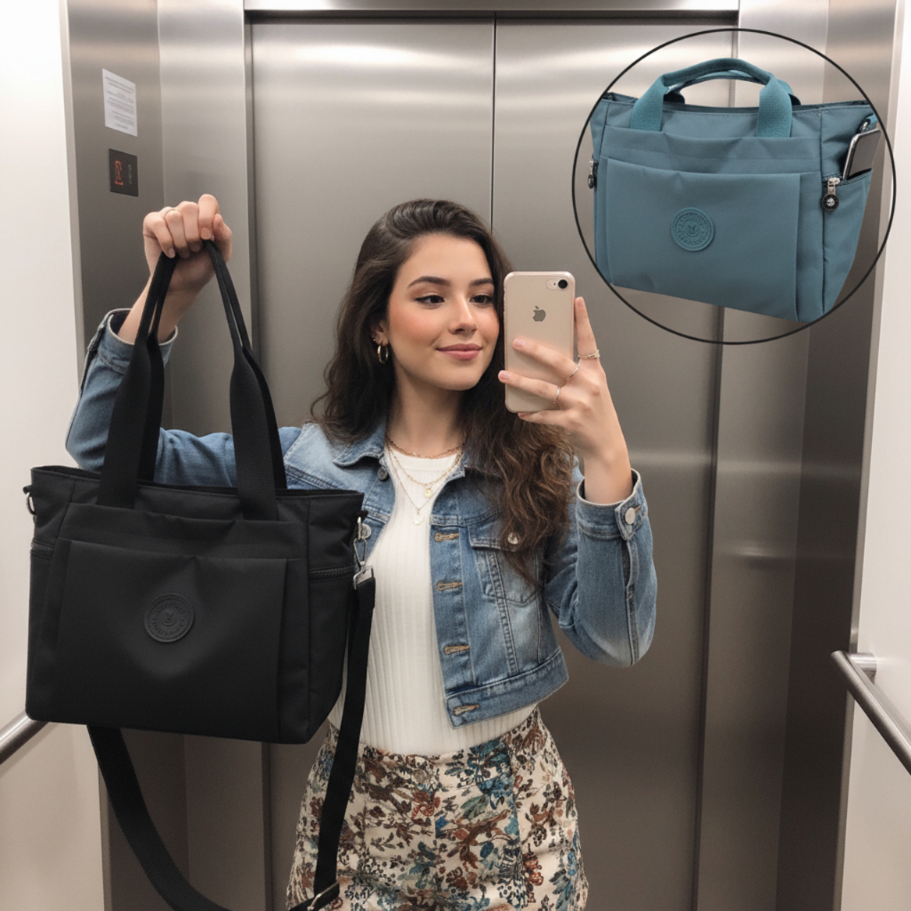 Bolsa Feminina De Nylon De Ombro Casual Lona Mensageiro Tecido Grande Capacidade para Sacolas Transversal e Computador em Oferta na Shopee