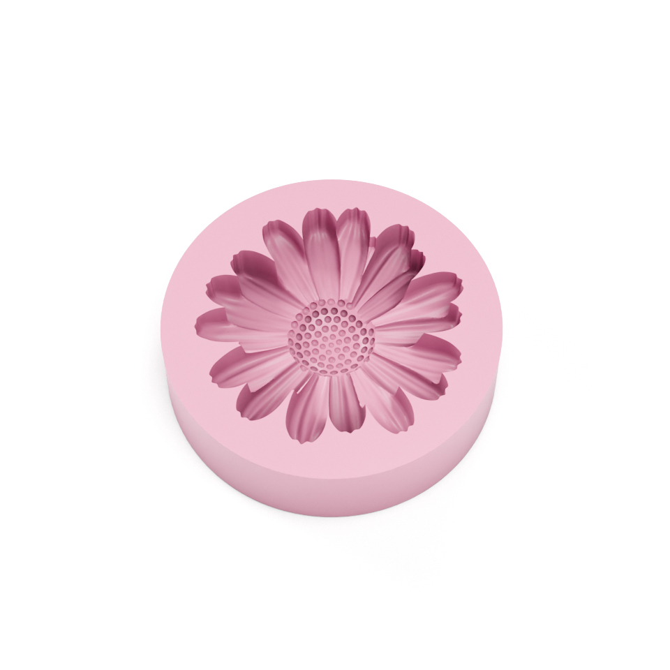 Molde de Silicone Flor Margarida Realista -  Para Sabonetes, Velas, Gessos, Biscuits e Resinas