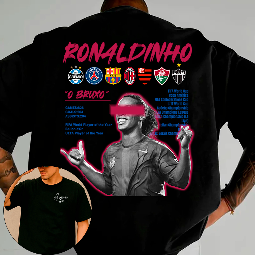 ウェア Ronaldinho Camiseta Streetwear Ronaldinho Gaúcho - Preto