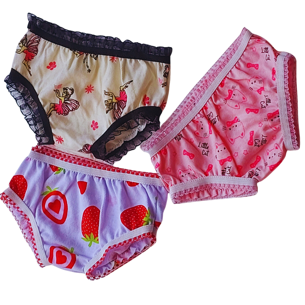 Roupa Boneca Bebê Reborn Kit C/3 Calcinha