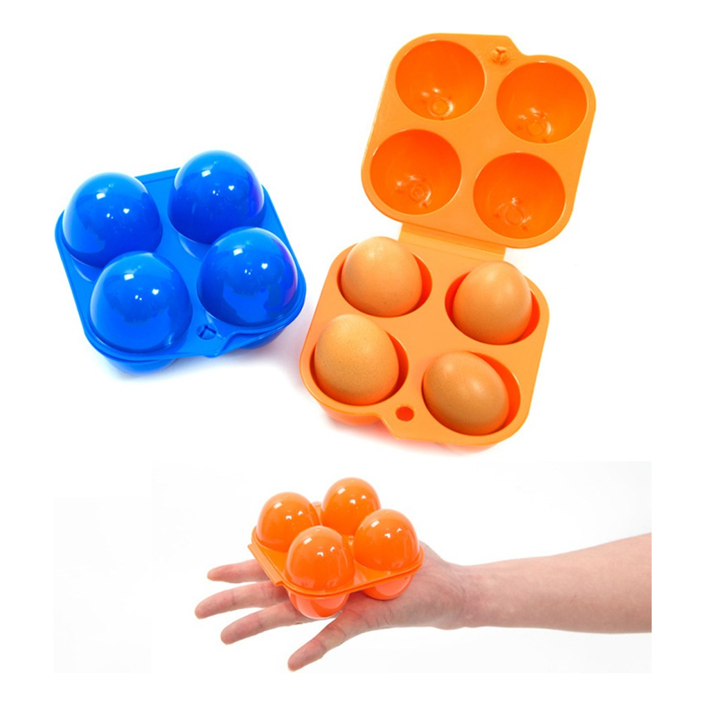 Porta 4 Ovos Plastico Case Rígido Transporte com Segurança em Oferta na Shopee