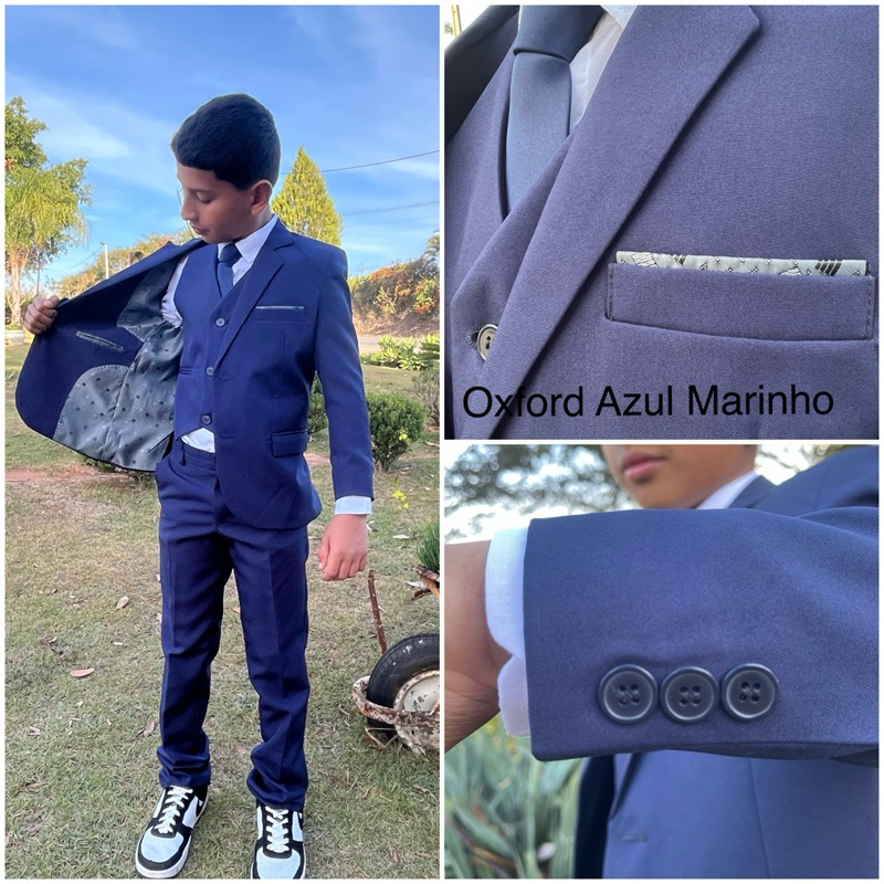 Terno Infantil Oxford Marinho