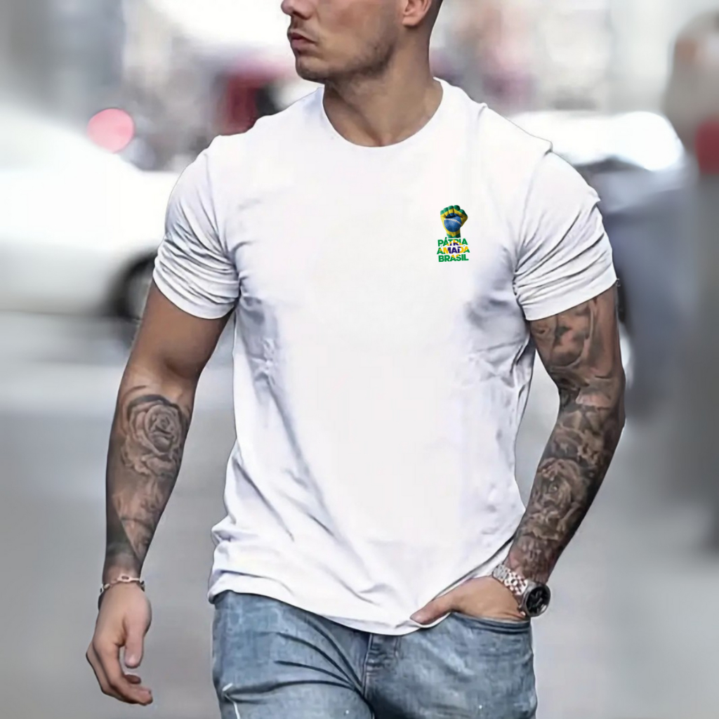 Blusa Bolsonaro Personalizada Unissex Algodão Brasil PATRIA AMADA BRASIL BRASILEIROS