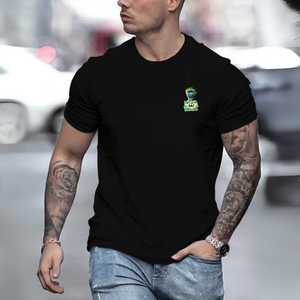 Camiseta Bolsonaro BOLSONARO Algodão Unissex Brasil PATRIA AMADA BRASIL BRASILEIROS