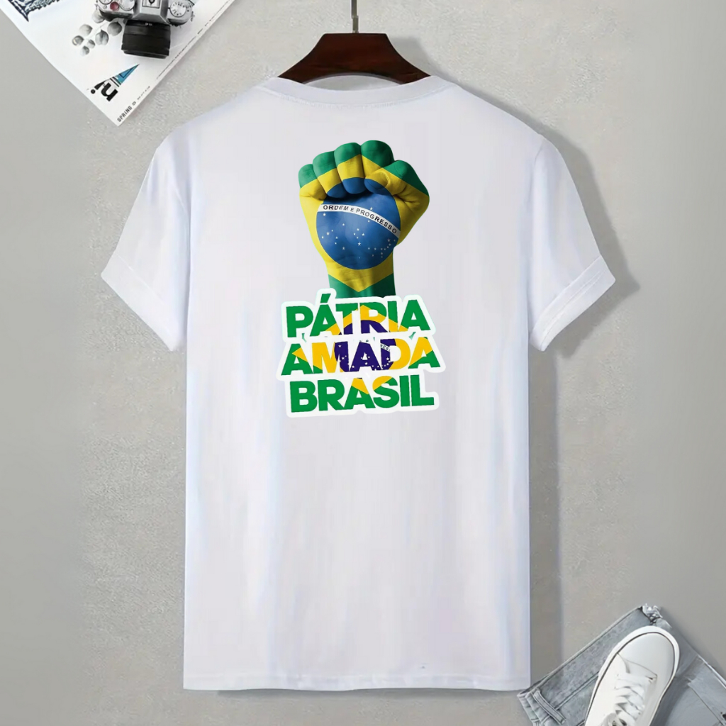 Camisa Bolsonaro Presidente do Brasil Masculina DTF PATRIA AMADA BRASIL BRASILEIROS