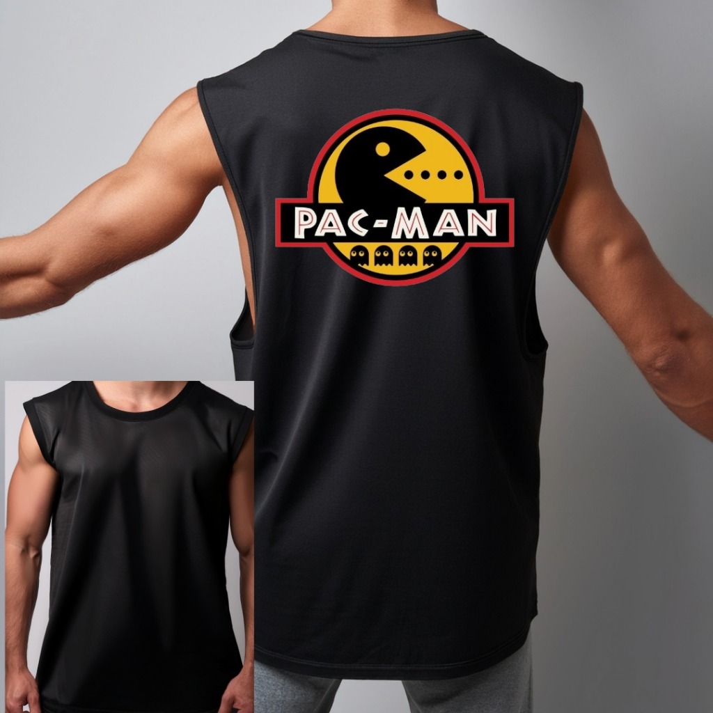 Camiseta Oversized  Regata Camisa Oversized Estampada Jogo Pac-Man Game Over