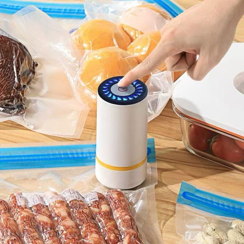 Mini Máquina Bomba De Ar Elétrica Portátil Com Sucção A USB/Preservação De Alimentos/Compressão em Oferta na Shopee