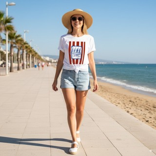 Camiseta Feminina Estampada Sardinha Limão Lançamento 100% Algodão Soltinha Larga