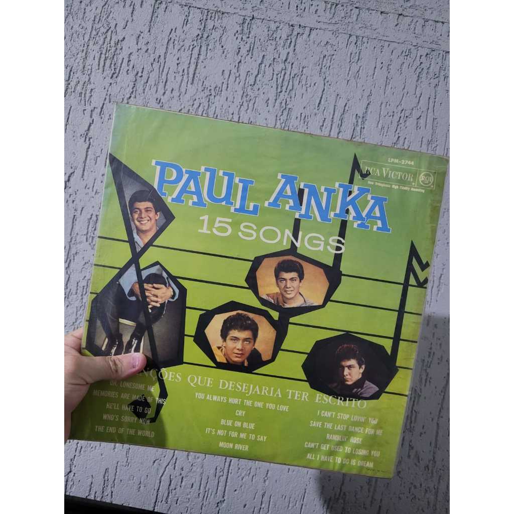 Disco de Vinil LP Paul anka 15 songs