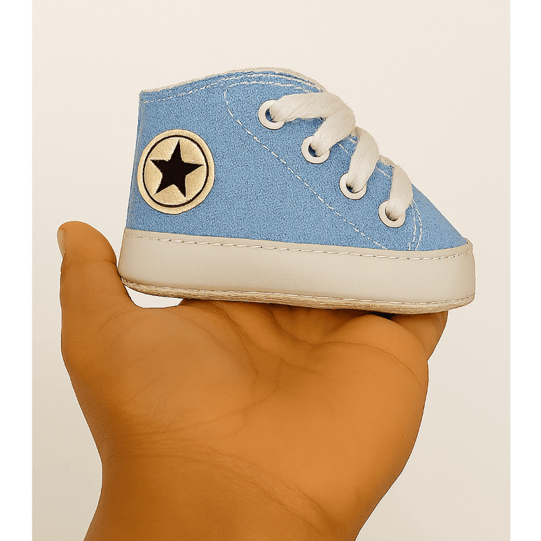 Tênis Sapatinho AZUl MENINO MENINA RN Bebe reborn