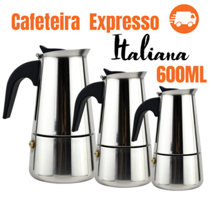 Cafeteira Italiana 600ML Inox Moka Café Forte 12 Xícaras Premium Moderna Alta Qualidade OFERTA Imperdível em Oferta na Shopee