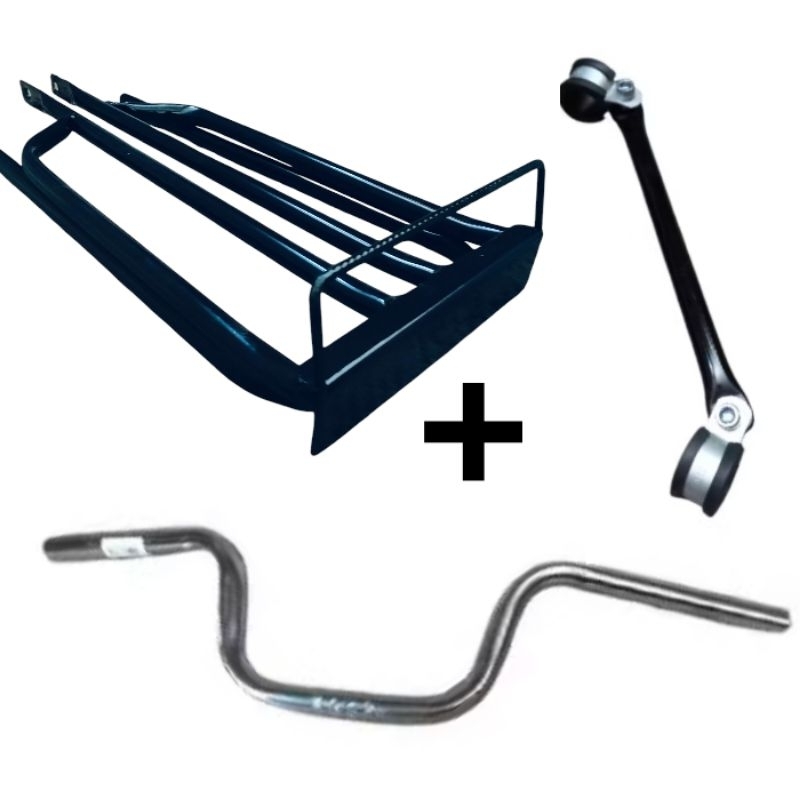 kit garupa BH com chapa atrás,guidão cromado de moto e barrinha , kit garupa BH com chapa guidão e barrinha envio rápido