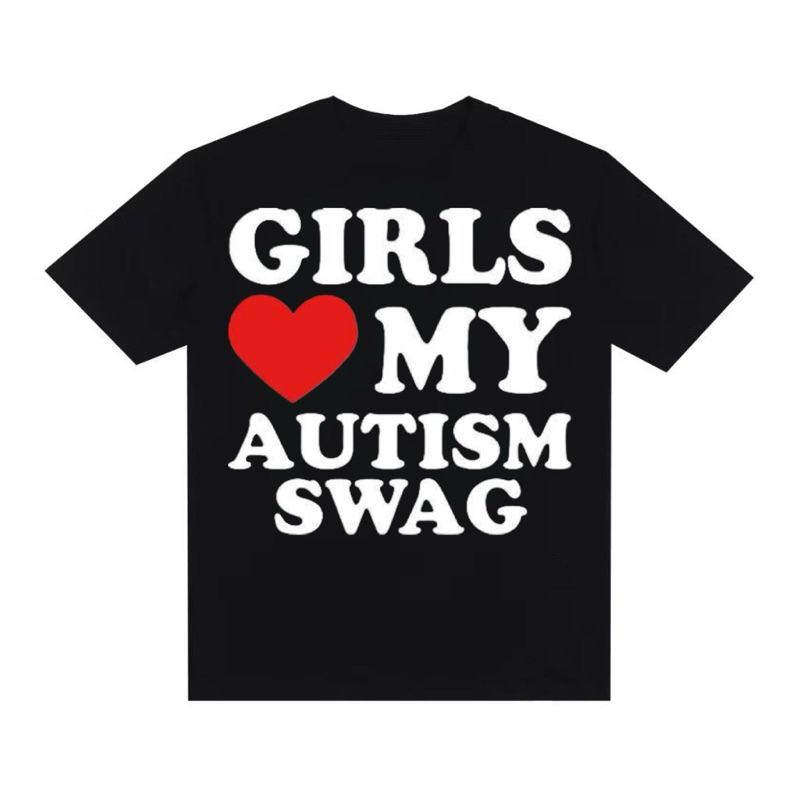 Camiseta Streetwear Oversized Unissex Estampada Estilosa Y2K Meme Autismo Autism Swag Larga Camisetona Masculina Camisa