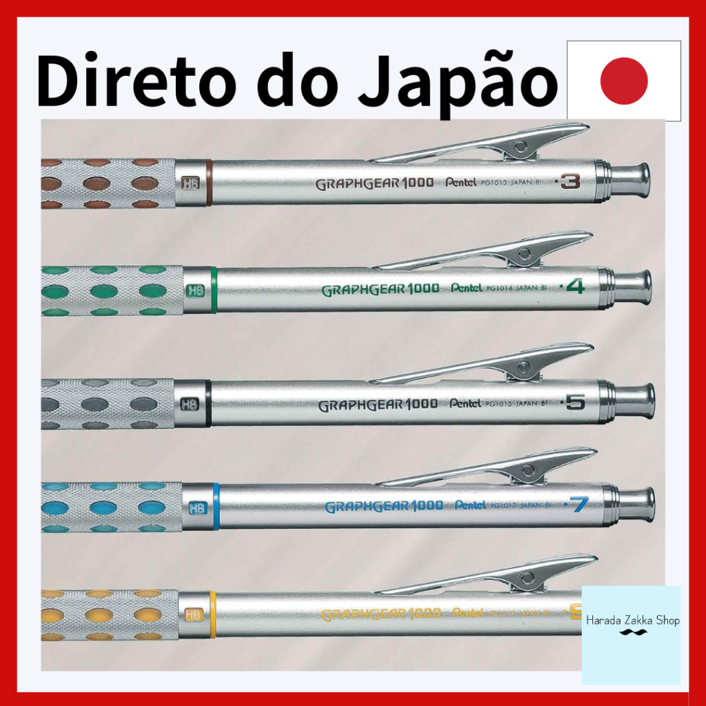 Pentel Lapiseira GraphGear 1000 0,3mm/0,4mm/0,5mm /0,7mm/0,9mm [Direto do Japão]