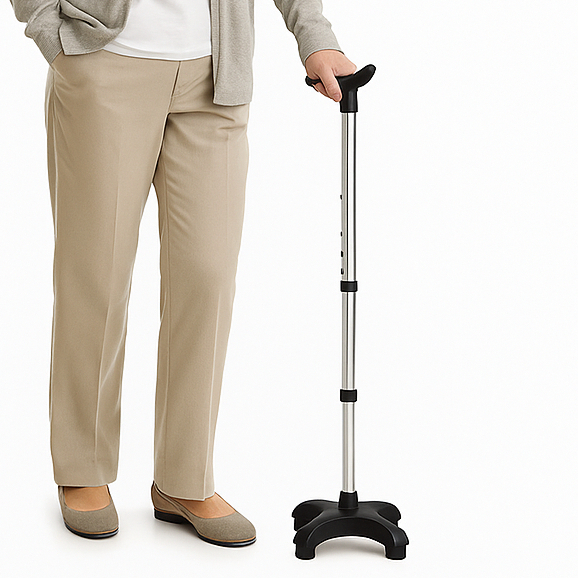 Bengala Bastão Idoso Ortopédico 4 Apoios Regulável - Alumínio Premium - Até 120kg - Take Care em Oferta na Shopee