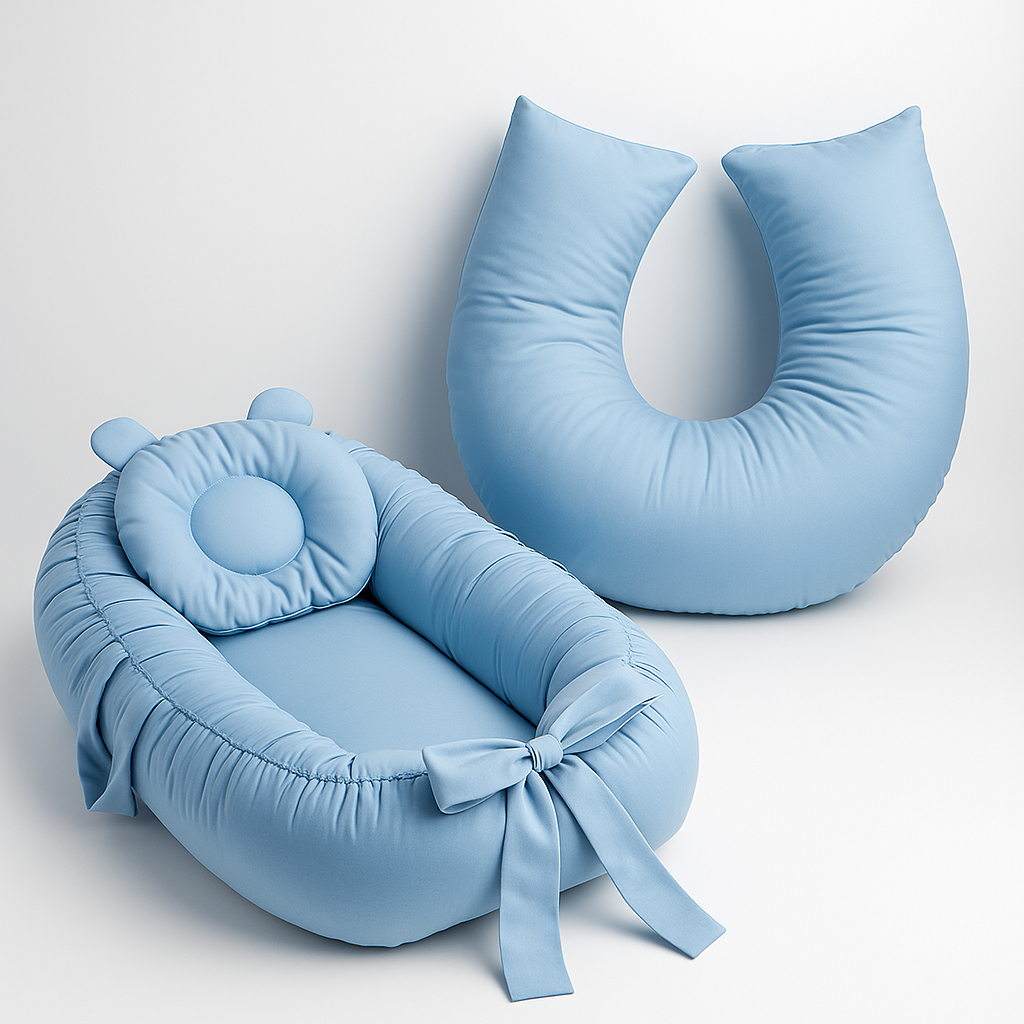 Kit 2 em 1: Ninho redutor para bebê + Almofada amamentação – conforto menino e menina bebê em Oferta na Shopee