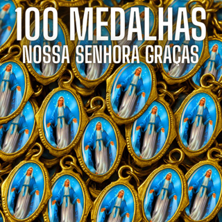 100 Unidades - Nossa Senhora das Graças Medalha Chapa Resinada Artigos Religiosos em Oferta na Shopee