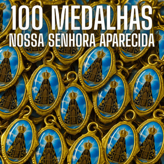 100 Medalhas Nossa Senhora Aparecida – Chapa Resinada Católicas Artigo Religioso Exclusivo em Oferta na Shopee