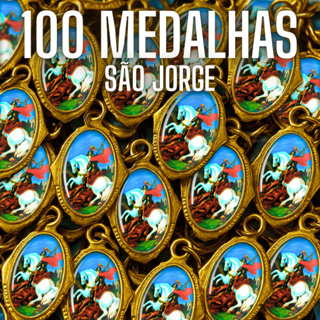 100 Medalhas São Jorge Católicas – Chapa Resinada Artigo Religioso para Devoção em Oferta na Shopee
