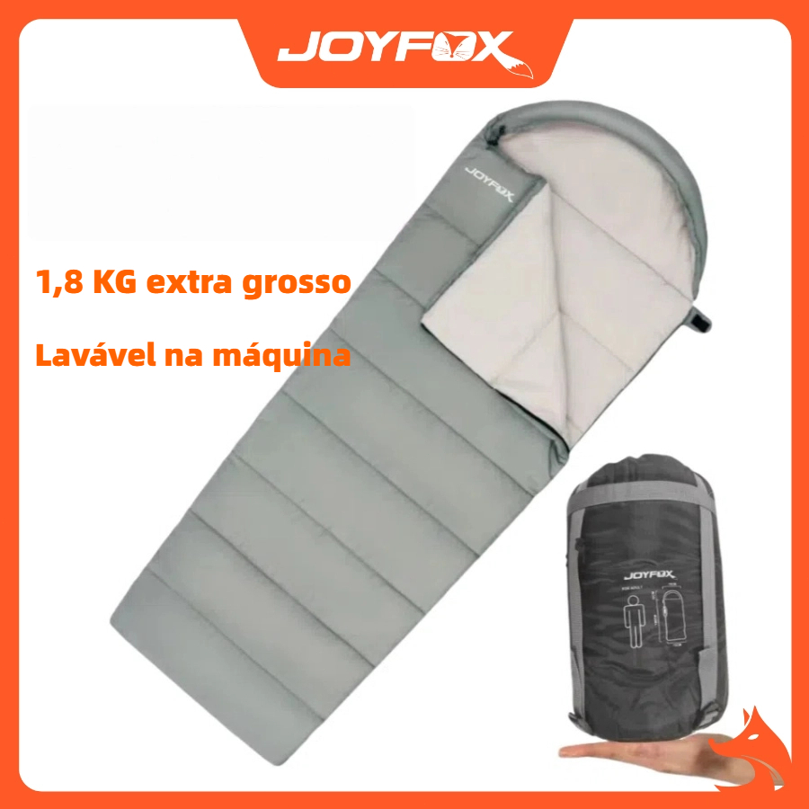 Saco De Dormir Térmico Grande Solteiro Lavável À Máquina Ultralight Joyfox -3ºc À -5ºc Camping 1.8kg em Oferta na Shopee