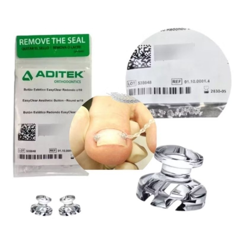 Botão Podologia Transparente C/10 Unidades em Oferta na Shopee