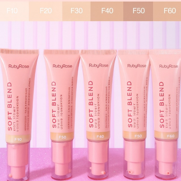 Base Líquida Soft Blend Ruby Rose Vitamina E + Hialurônico