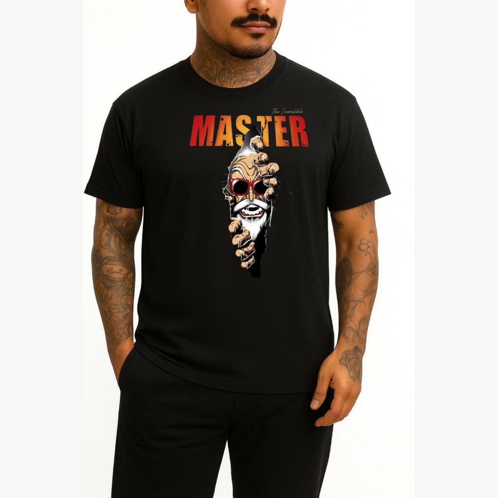 Camiseta Masculina Mestre Kame Master Roshi Dragon Ball Premium Algodão 100% | Estampa Exclusiva Streetwear
