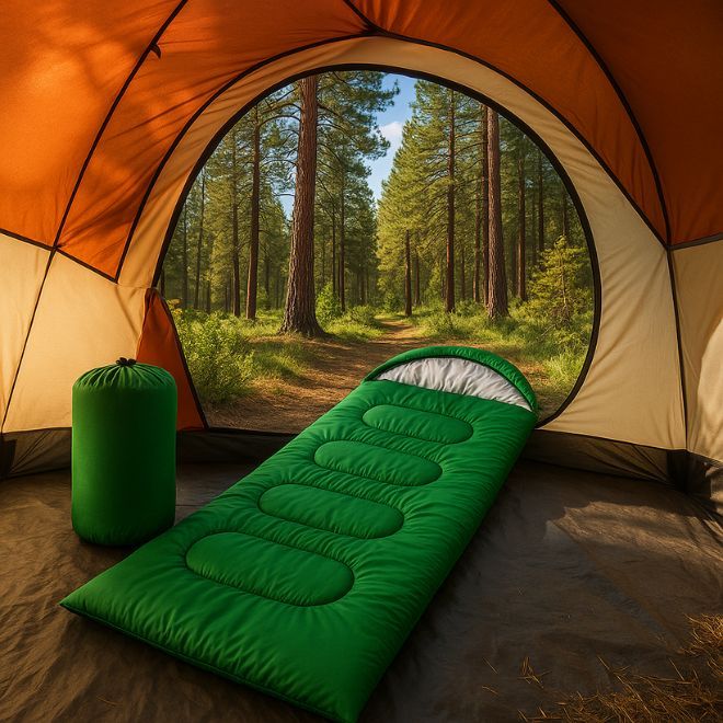 Saco De Dormir Colchonete P/Camping Impermeável Com Bolsa