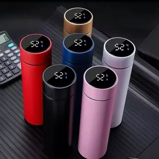 Garrafa térmica de inox de 500 ml com termômetro LED
