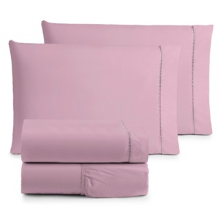 Jogo De Lençol Queen Size Percal 4 Peças 600 Fios - Frio em Oferta na Shopee