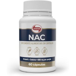NAC N-Acetil L-Cisteína 600mg Vitafor 60 cápsulas em Oferta na Shopee
