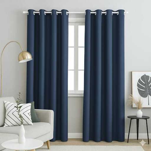 Cortina para Sala Azul Marinho: Onde Comprar | BuscaProdutos